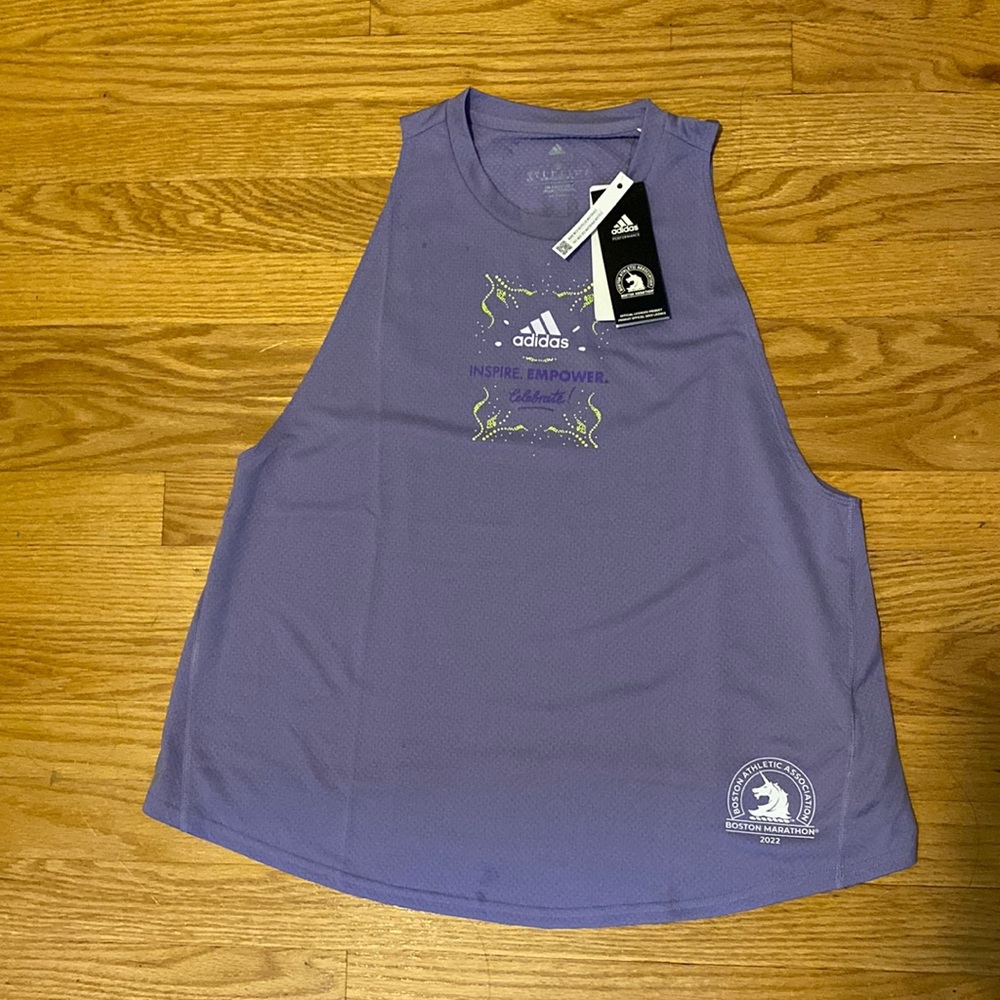 Adidas Boston Marathon ‘22 Carrera Tank - Lilac - Size S - NWT - Limited Edition